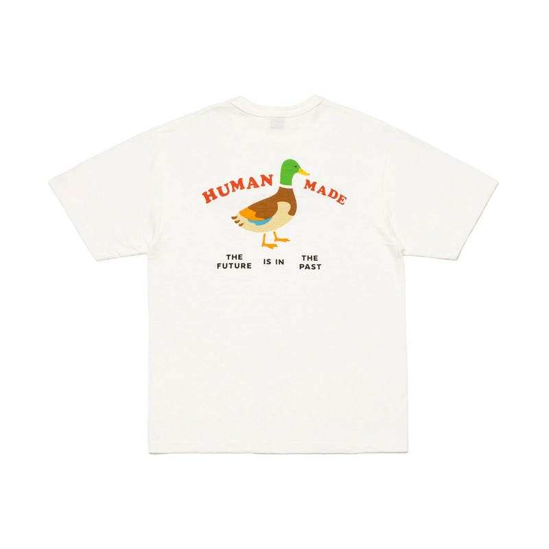 HUMAN MADE Green Duck Print Vintage Off-white T-shirt