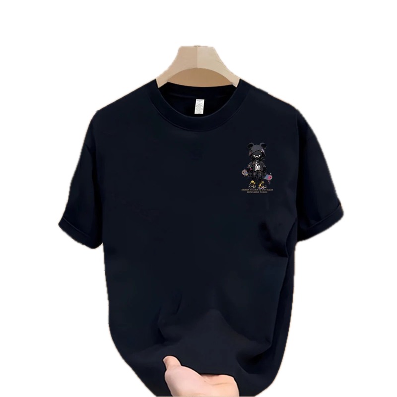 Dark Style Streetwear Gloomy Bear Navy Blue Short-sleeve T-shirt