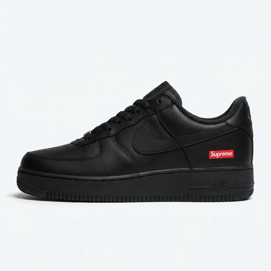 Nike Air Force 1 black trendy sneakers