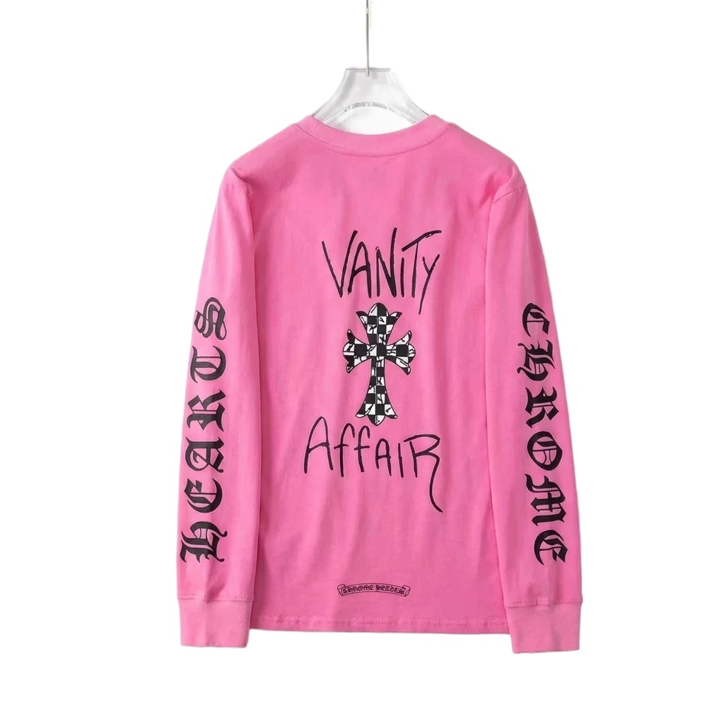 Chrome Hearts trendy and cool pink sweatshirt