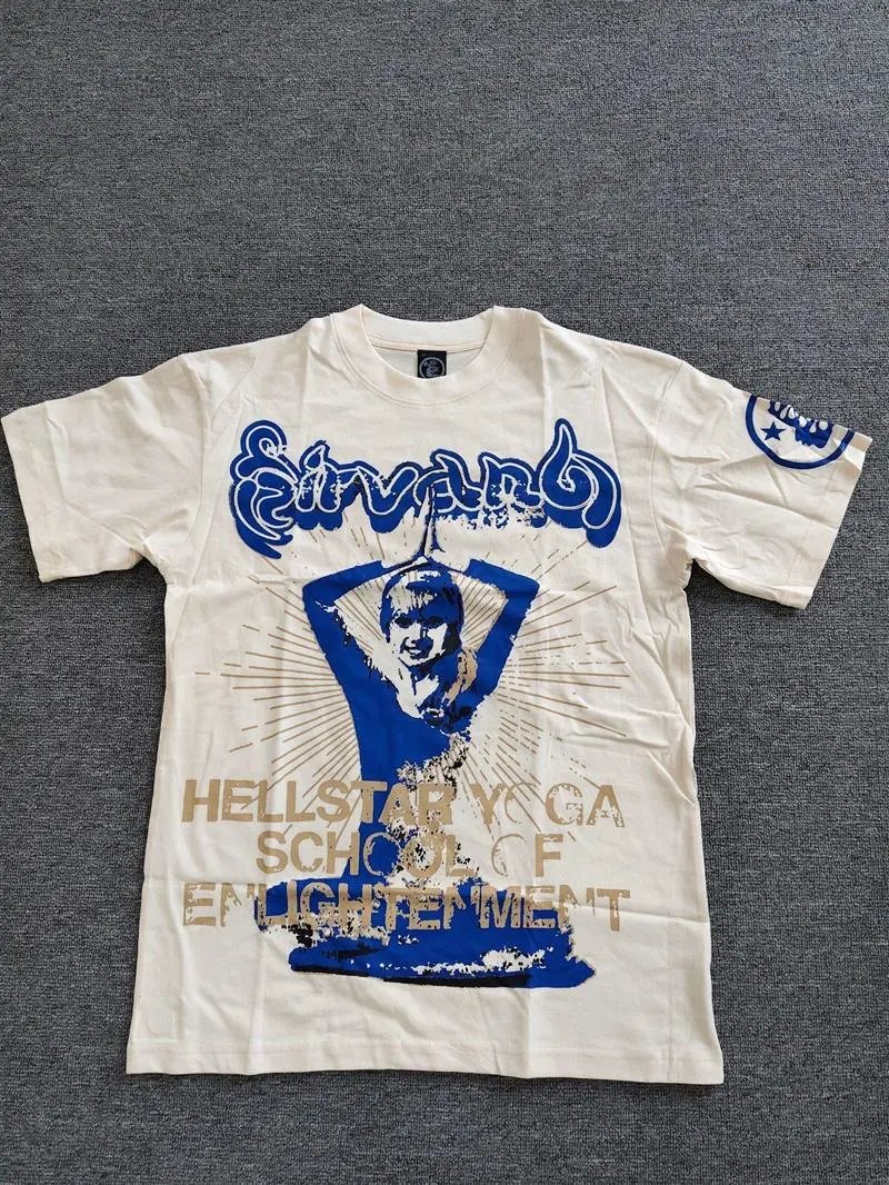 Hellstar Yoga Collection Vintage Style Off-white T-Shirt