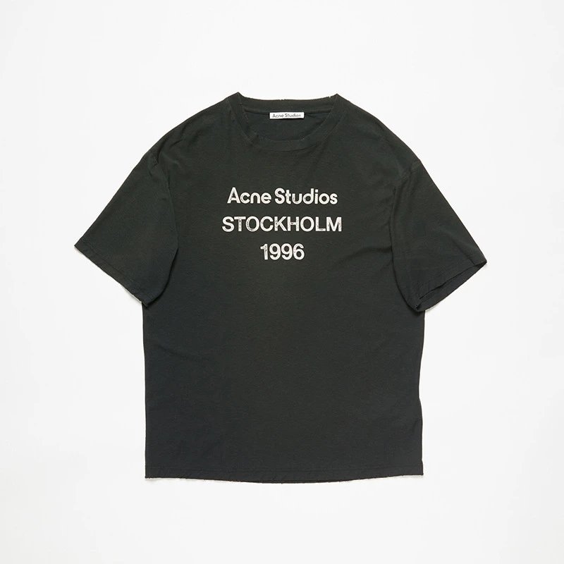 Acne Studios 2090-80 Black Style Ac908026 Stockholm Logo T-Shirt Daily Styling