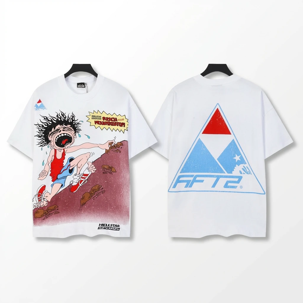 Hellstar Cartoon Trendy White T-shirt