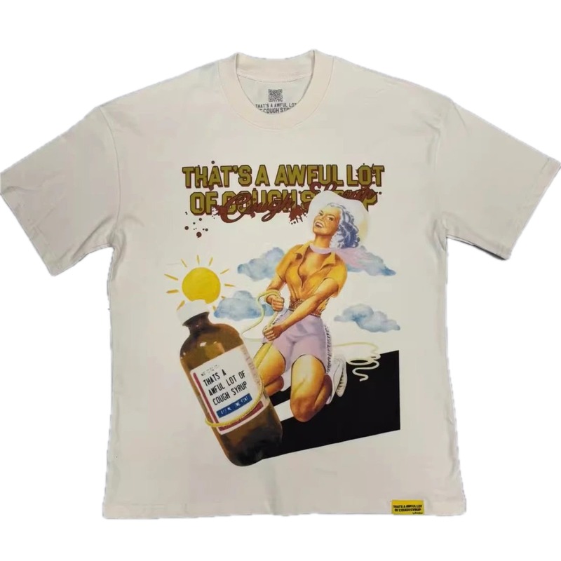 Cough Syrup Vintage Print Off-white Short-sleeve T-shirt