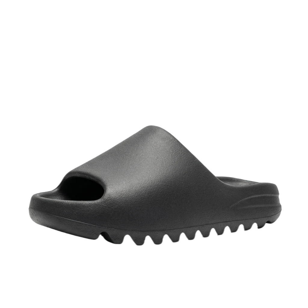 Yeezy matte black slippers
