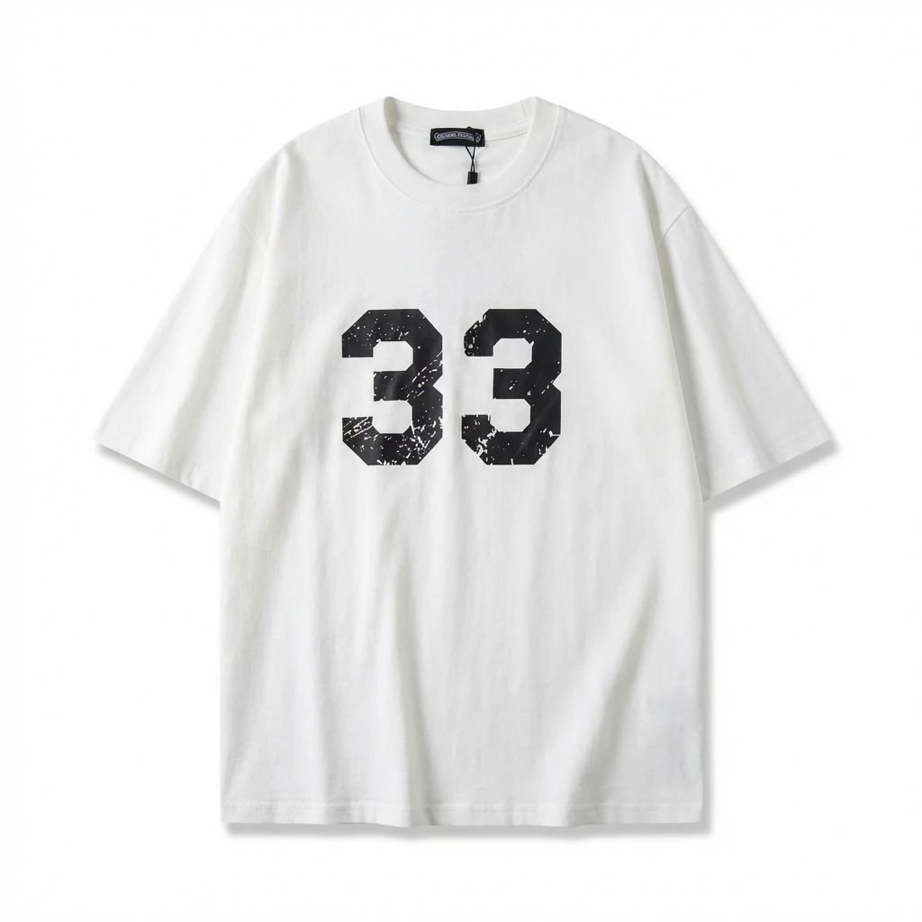 Chrome Hearts American-style digital wind white T-shirt