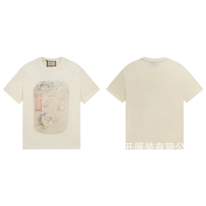 Gucci x Peter Rabbit Co-branded Vintage-style Off-white T-Shirt
