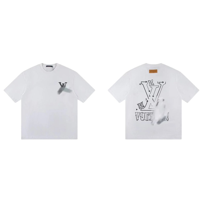 Louis Vuitton LV Printed Trendy Style White T-Shirt