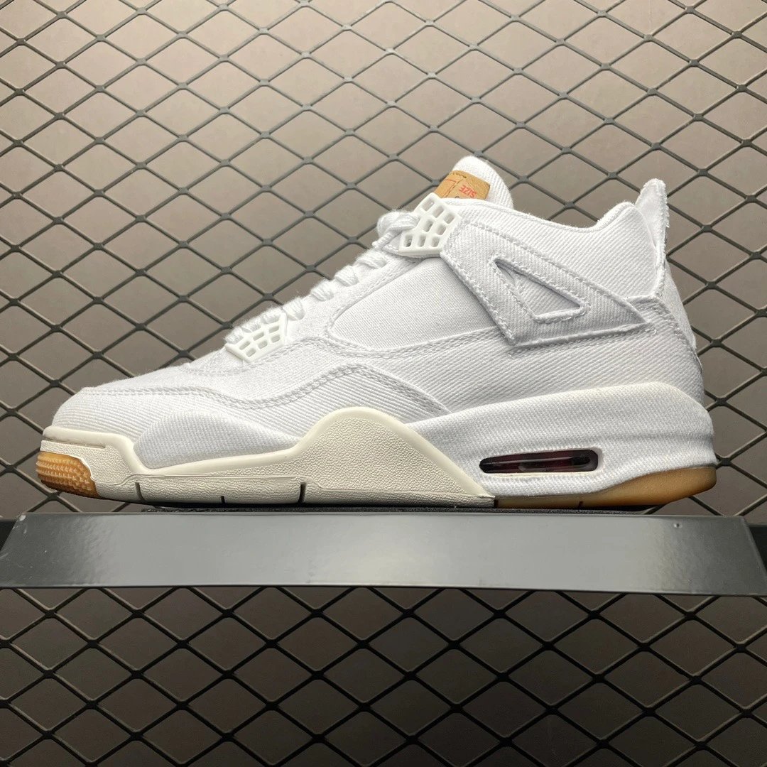 Jordan Basketball High-Tops, White and Gum and Perforated Toe
