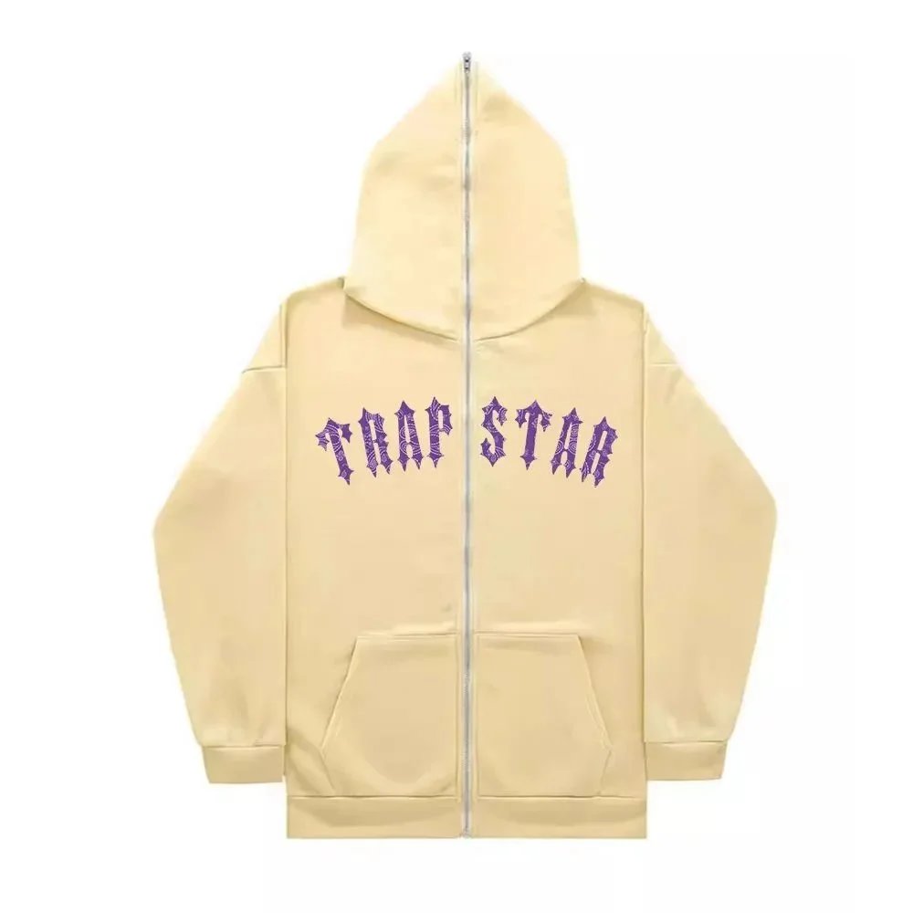 Trapstar Statement Graphic zip hoodie Black Zip Pink for Easy Pairing