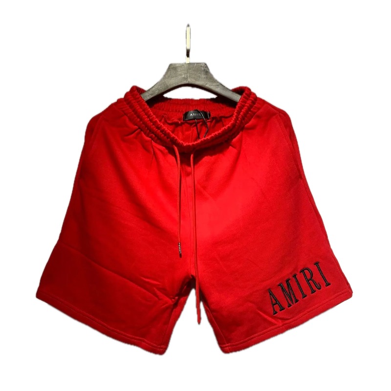 AMIRI Embroidered Street Style Red Casual Shorts