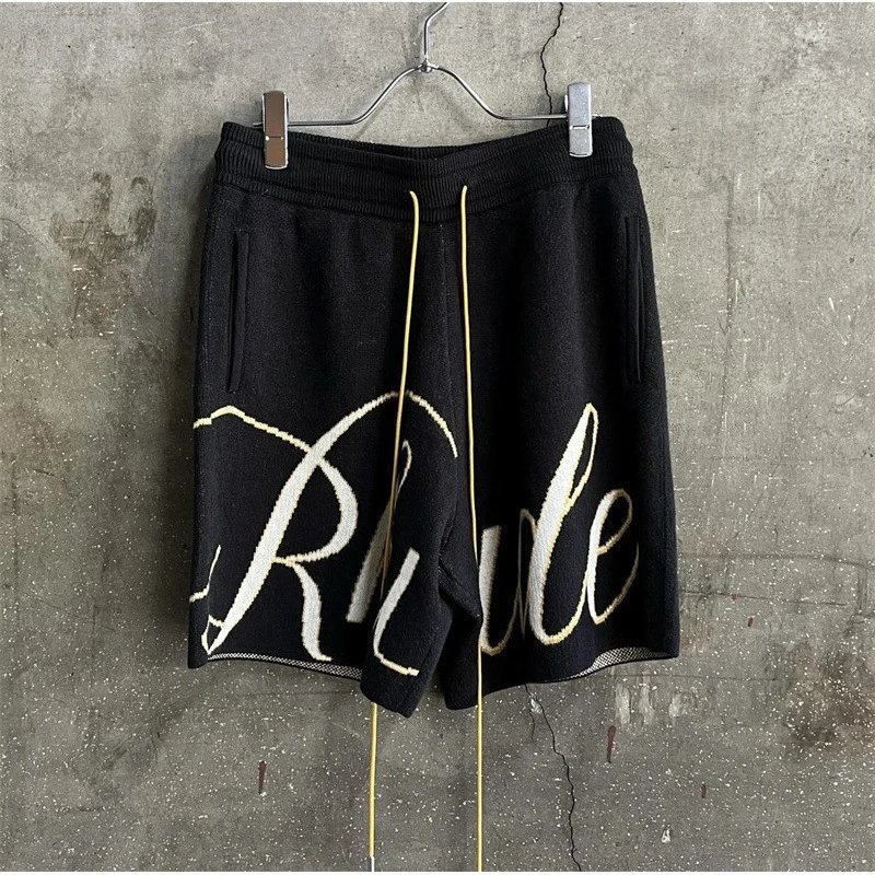 RHUDE Alphabet Wind Black Shorts