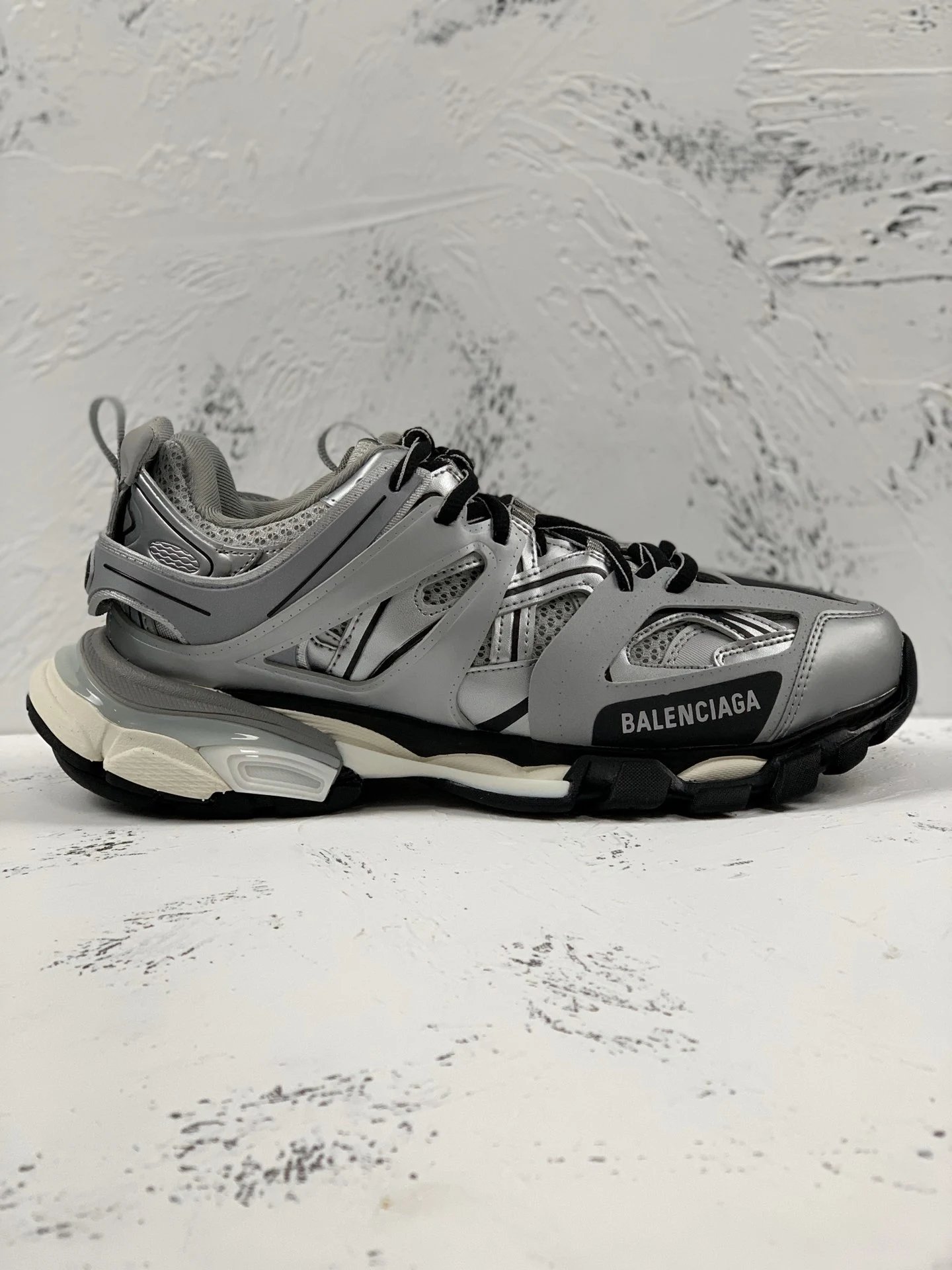 Balenciaga Track Sneaker with Gray Technical Runner Panels Detail