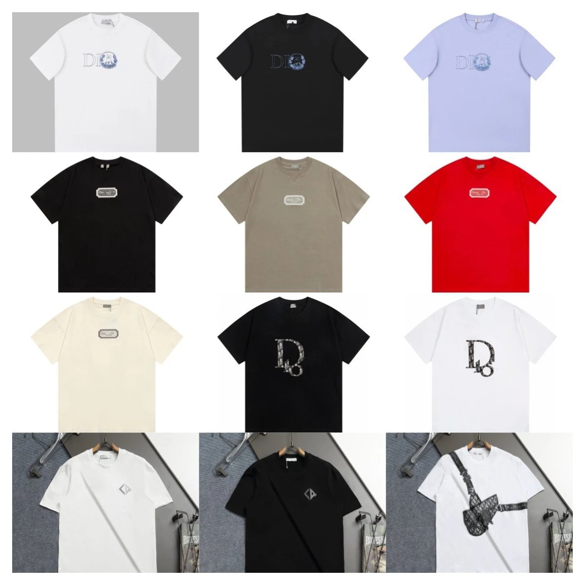 Dior Printed Light Luxury Style Multi-color Short-sleeve T-Shirt