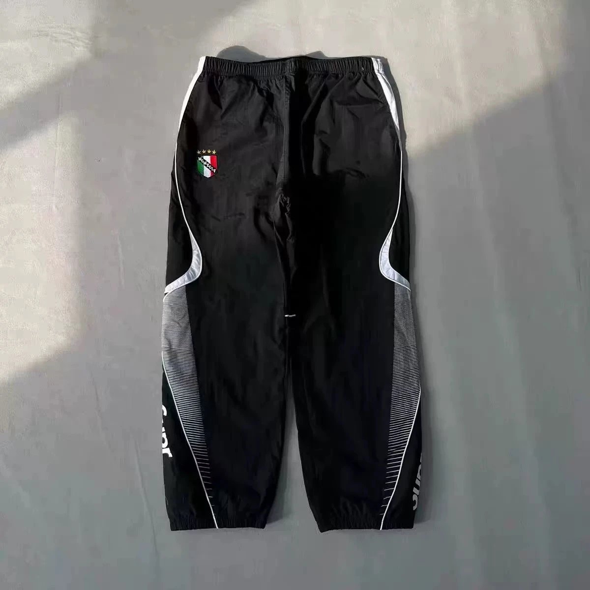 Italy Casual Soccer windbreaker jacket Black Hooded Jacket for Streetwear Looks