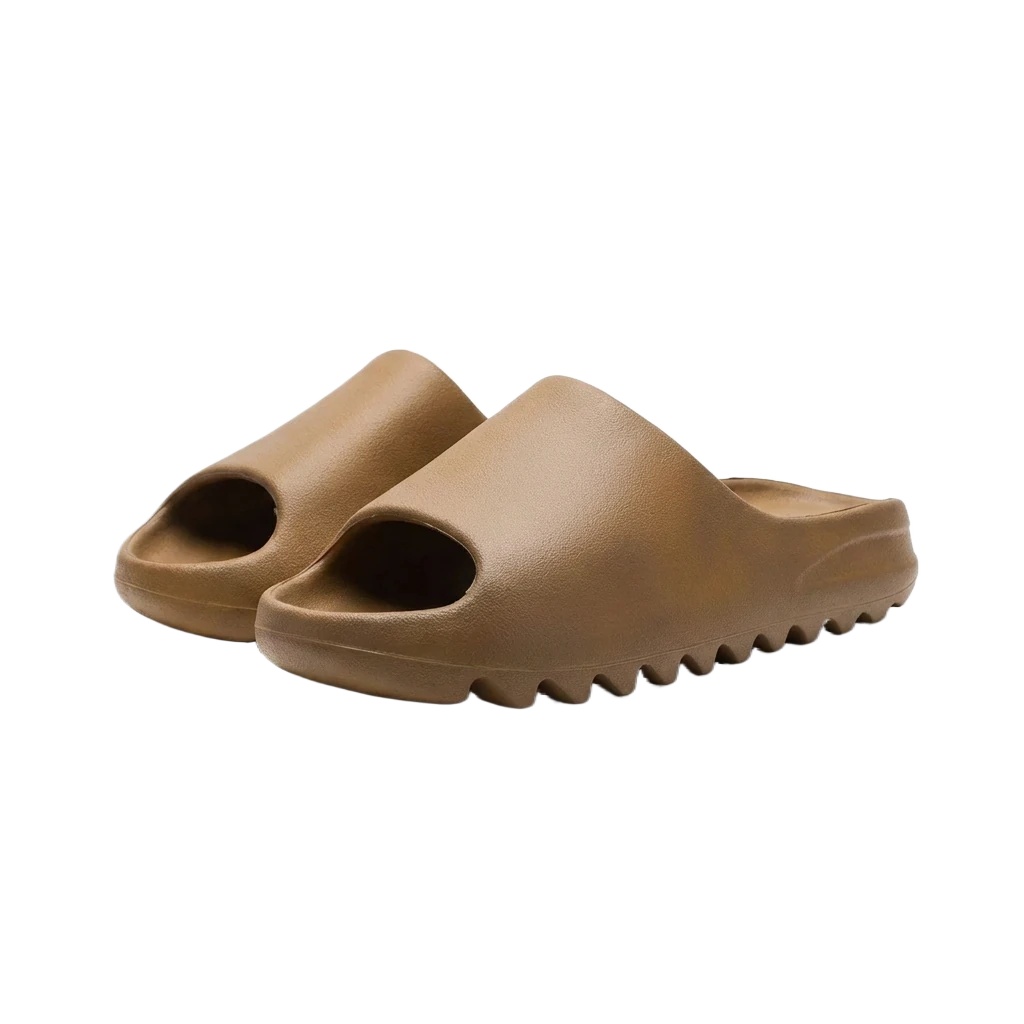 Yeezy matte military brown slippers