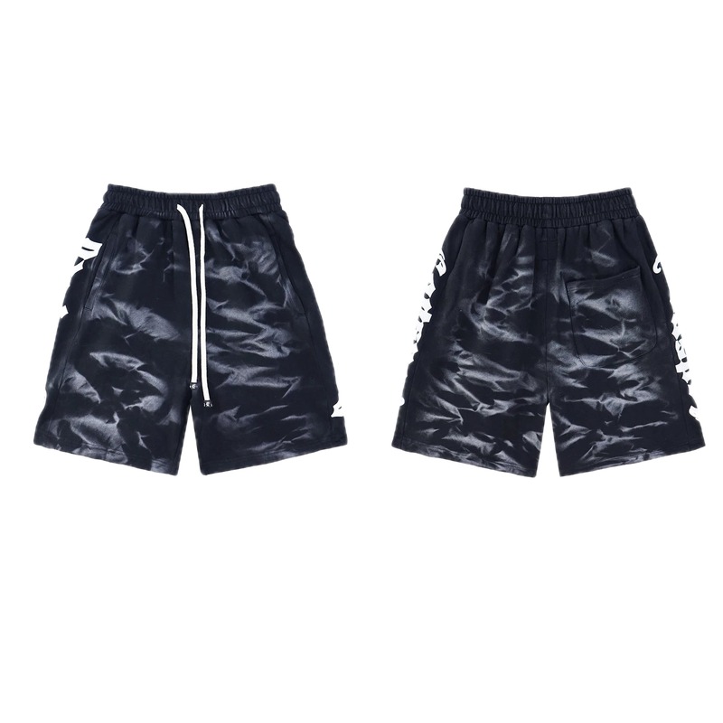 Godspeed Tie-Dye Collection Street Style Black and Grey Shorts