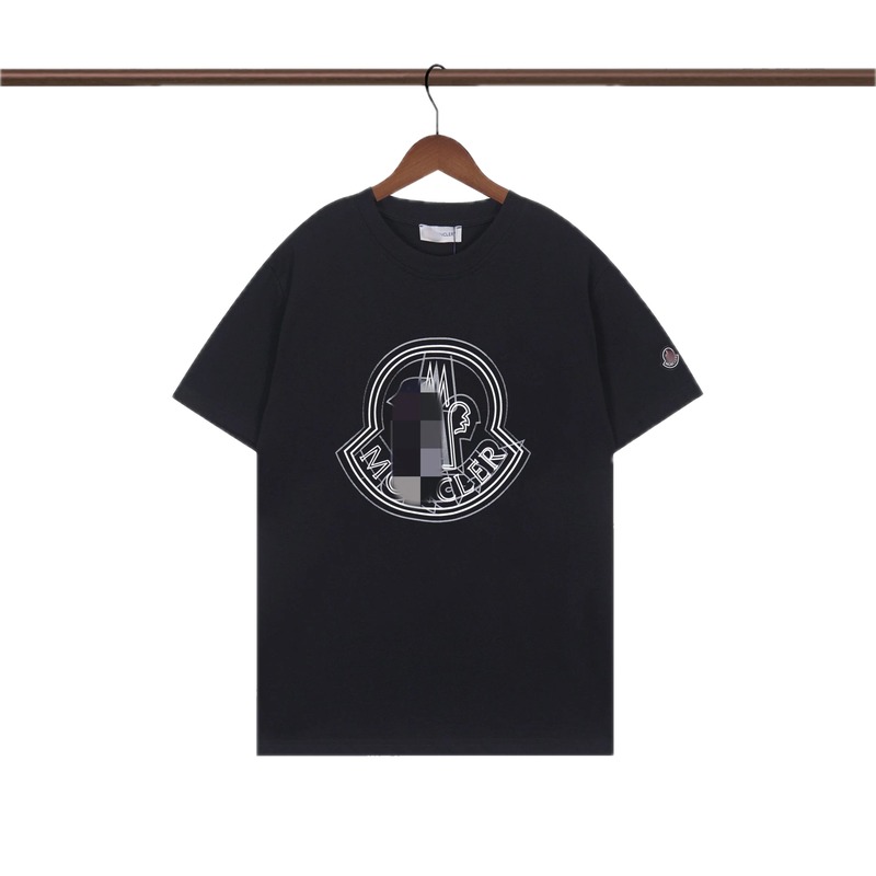 Moncler Classic Logo Casual Black Short-sleeve T-shirt