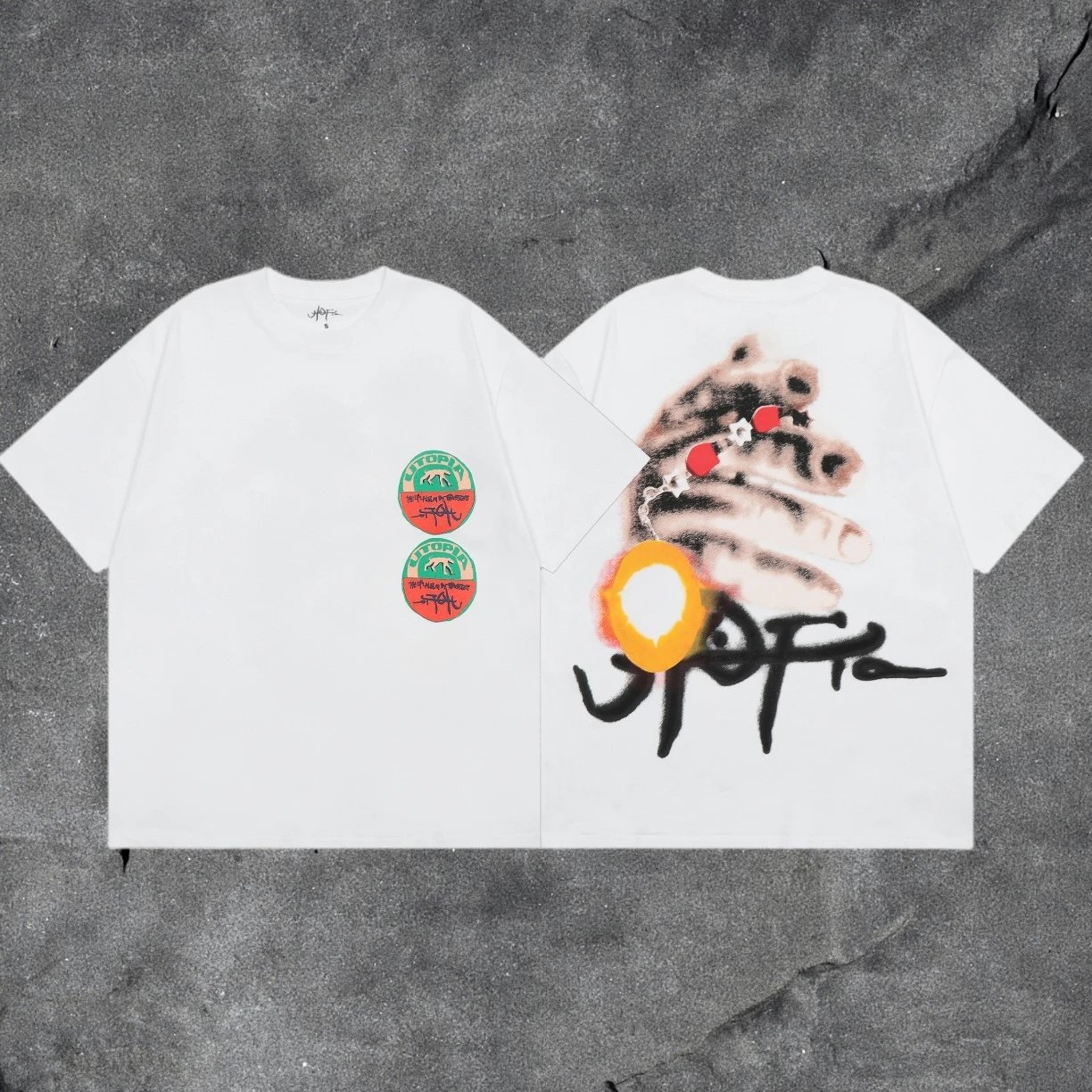 Denim Tears White Graphic T-Shirt Statement Graphic