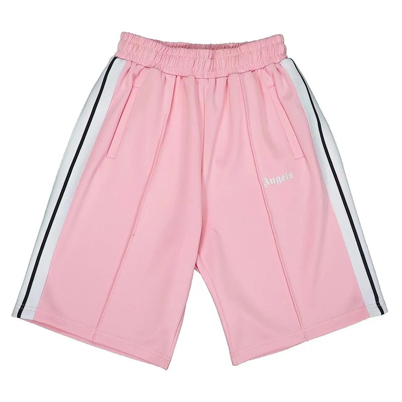 Palm Angels Monogram Track shorts Black Side Stripe for Layered Styling