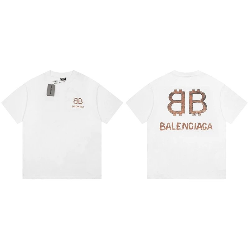 Balenciaga BB Print White T-shirt