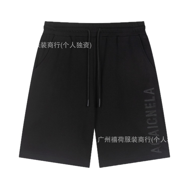 Balenciaga minimalist style black shorts