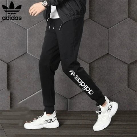 Adidas Signature Edit Logo Jogger Pants in Black