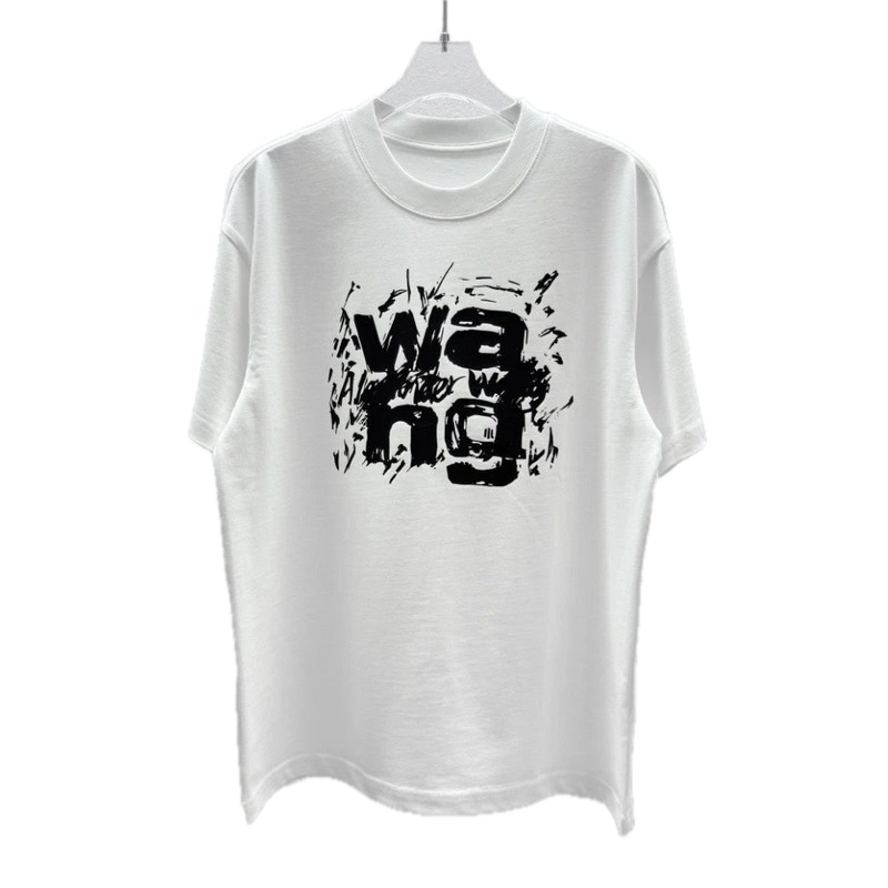 Alexander Wang Graffiti Street Style White T-Shirt