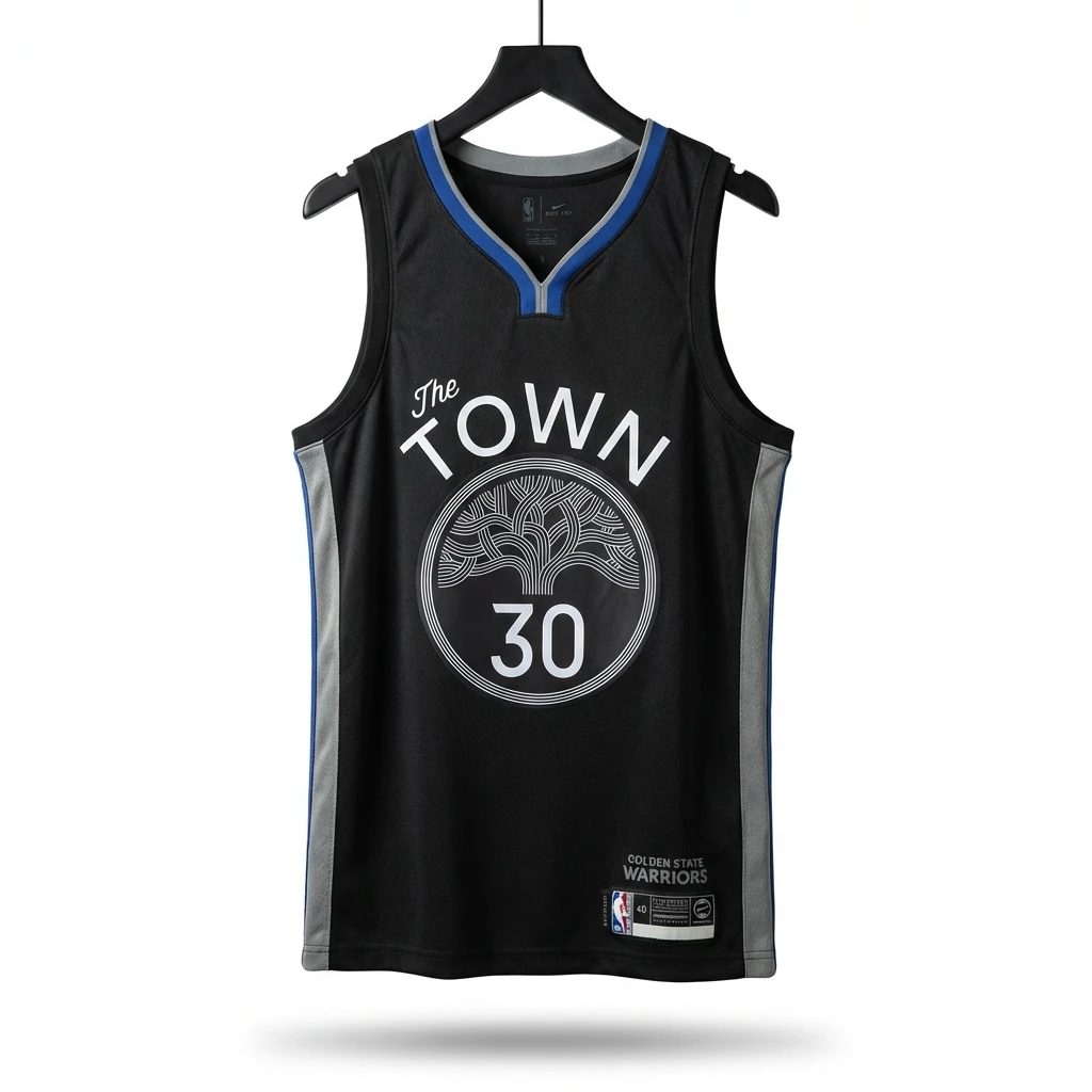 Curry's No. 30 black basketball jersey.