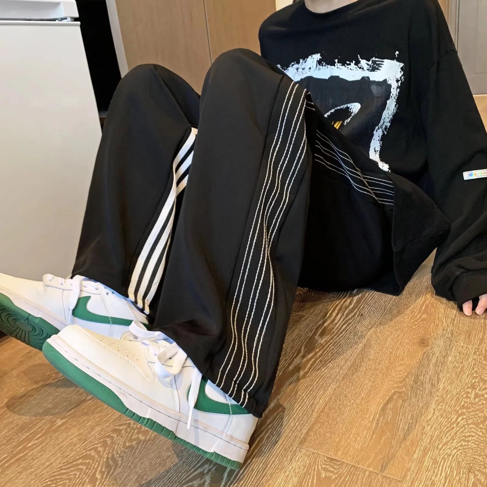 Adidas Travel Track pants Black Relaxed Three with Modern Look