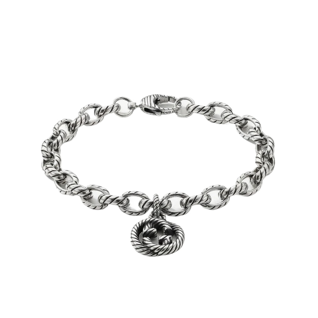 Gucci retro-style silver bracelet