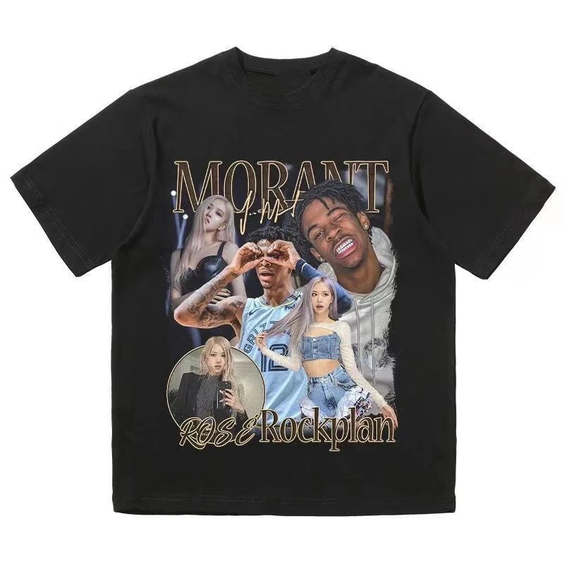 Tupac Weekend Portrait graphic T-shirt Black Tupac Collage for Seasonal Looks
