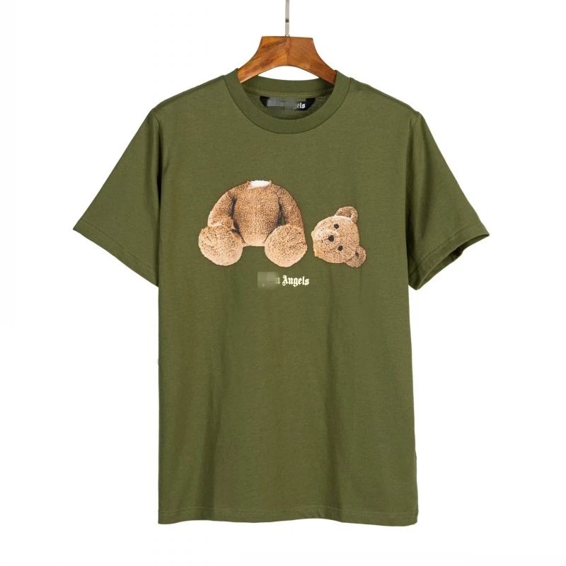 Palm Angels Relaxed Bear graphic T-shirt White Colorful Bear with Versatile Design