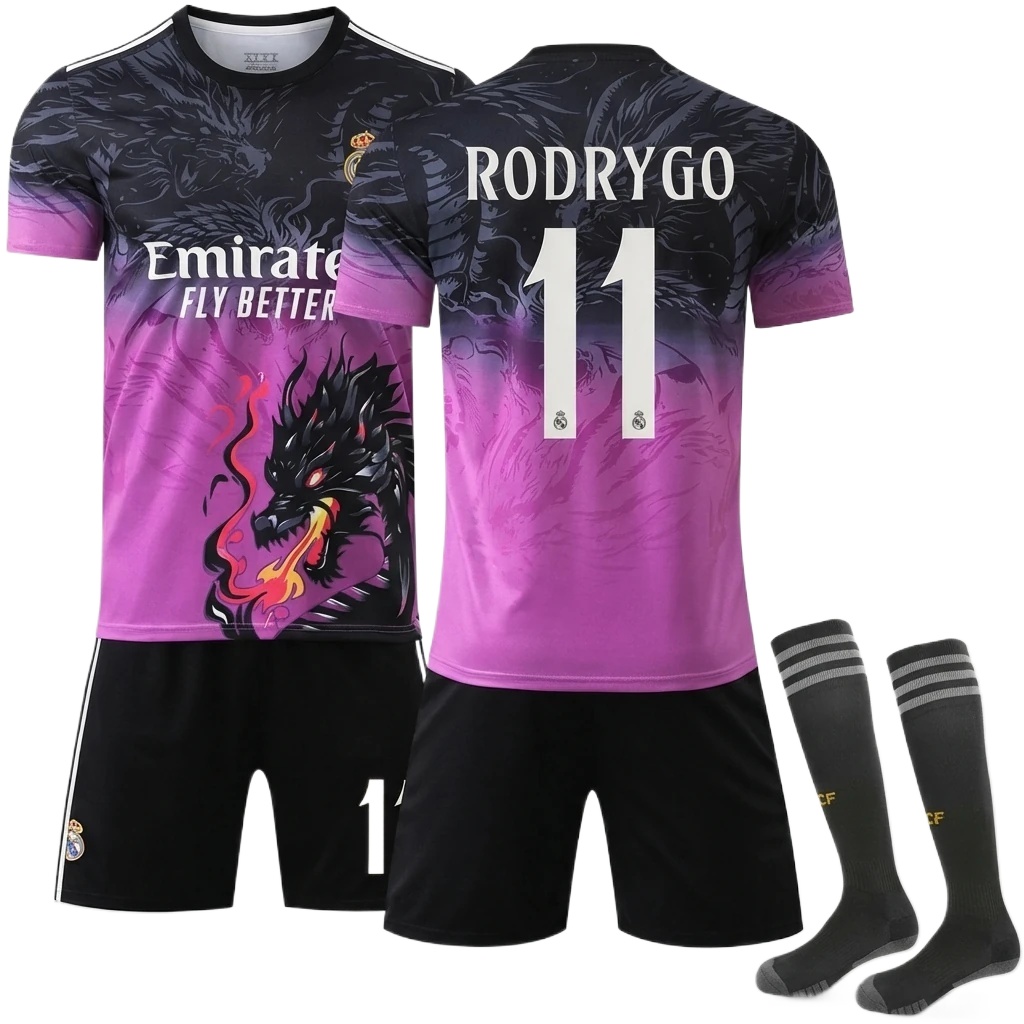 Real Madrid dragon pattern gradient style jersey