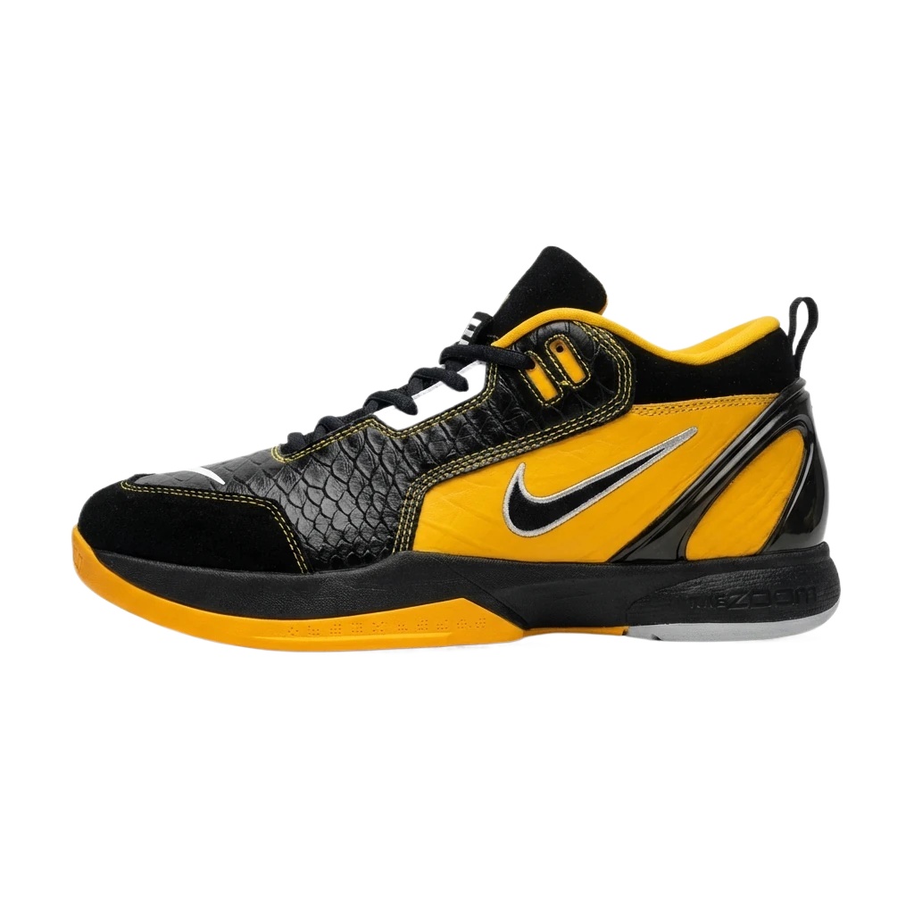 Nike basketball shoes with a black and yellow trendy and cool style