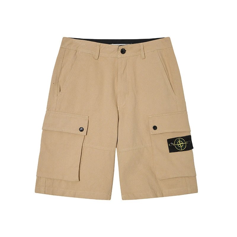 StoneIsland Workwear Style Khaki Shorts