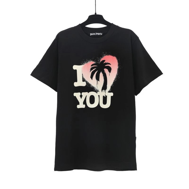 Palm Angels Monogram Logo T-shirt White Palm Tree for Layered Styling