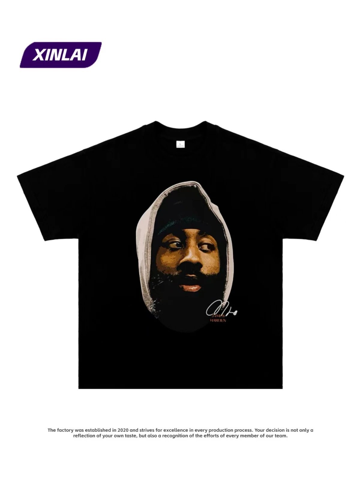 Tupac Patterned Portrait graphic T-shirt Black Tupac Collage with Signature Styling