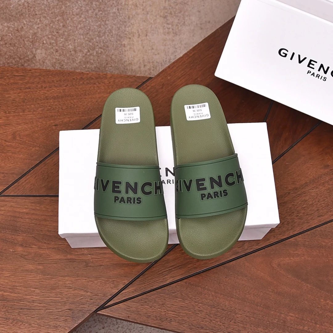 Givenchy Paris Collection Casual Style Army Green Slides