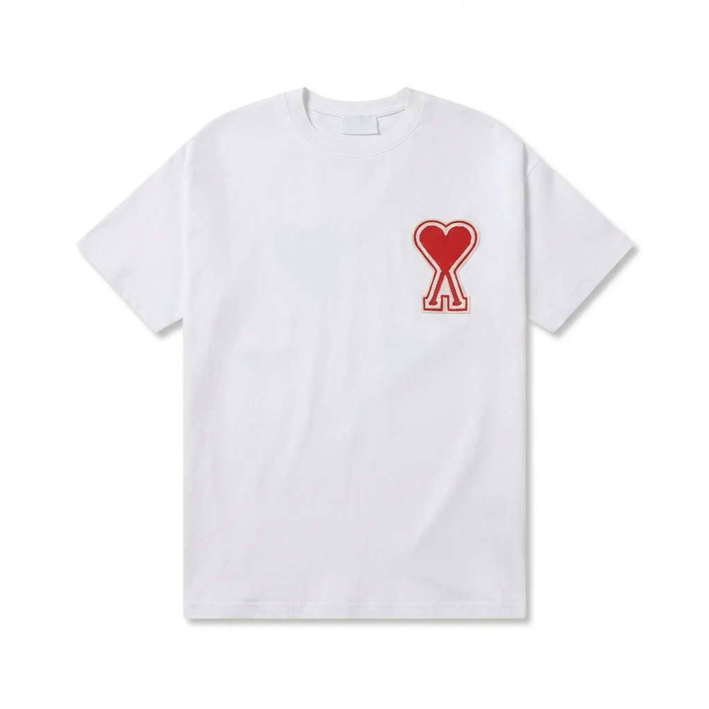 AMI series minimalist style white T-shirts