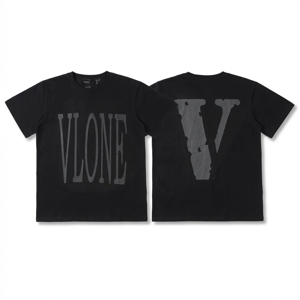 Vlone minimalist style black T-shirt