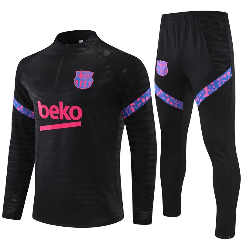 Paris Saint-Germain 2021-22 Player-Style Fit Black Training Tracksuit Set Modern Fit