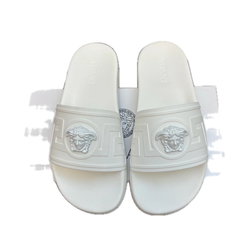 Versace Medusa Luxury Style White Slides