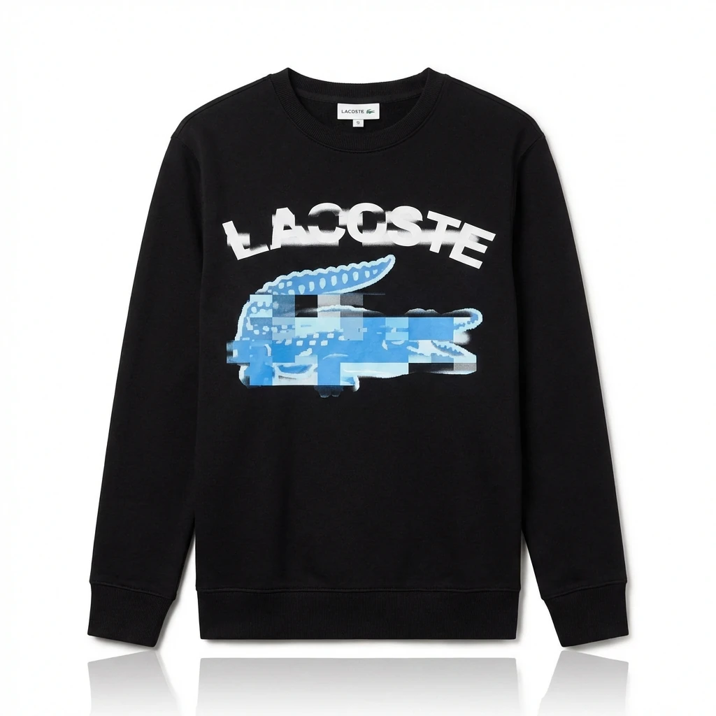 Lacoste trendy and cool style black sweatshirt