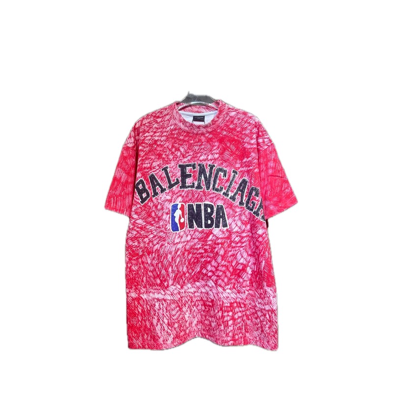 Balenciaga NBA co-branded red T-shirt