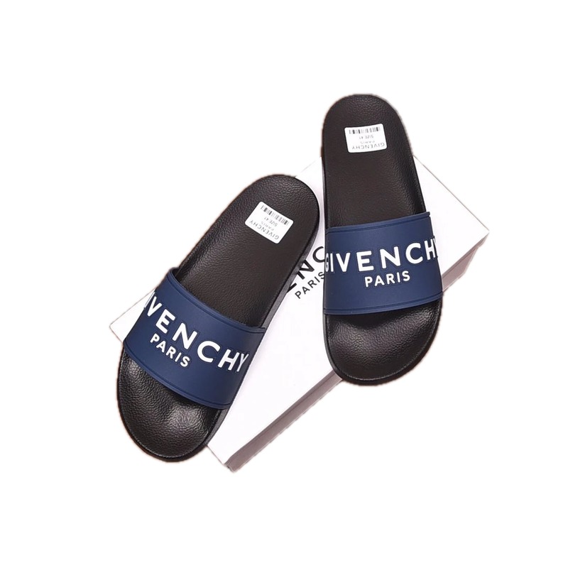 Givenchy Casual Letter Print Navy Blue Slides