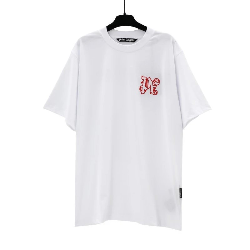 Palm Angels Lightweight Logo T-shirt White Palm Tree for Trend Styling
