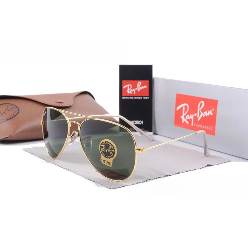 Ray-Ban Premium Style Aviator sunglasses Gold Tone Sunglasses for Minimal Outfits