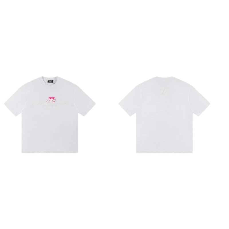 Balenciaga Printed Streetwear-style White T-Shirt