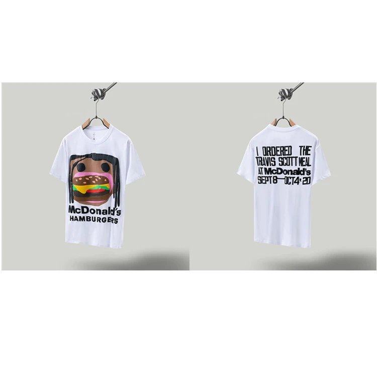 Travis Scott x McDonald's Co-branded Street Style White T-shirt